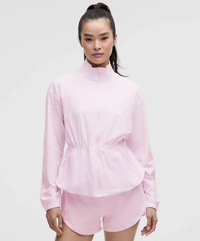 UV-Protective Cinch-Waist Running Jacket