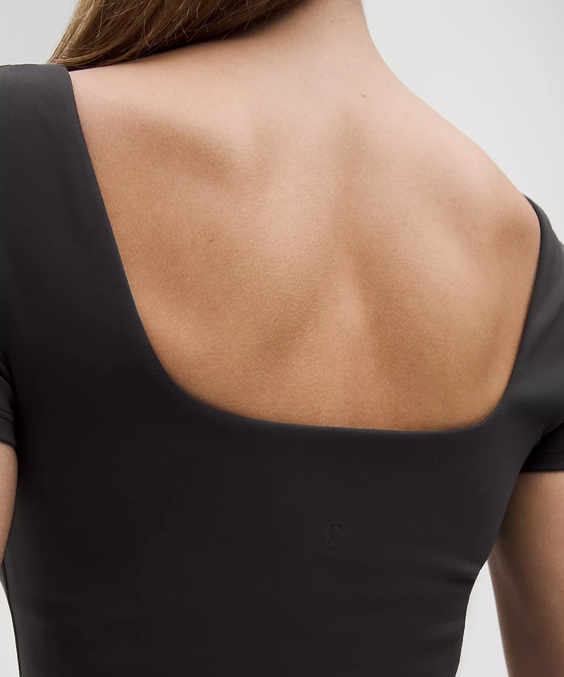 Wunder Under SmoothCover Square-Neck T-Shirt | Women's Short Sleeve Shirts & Tee's