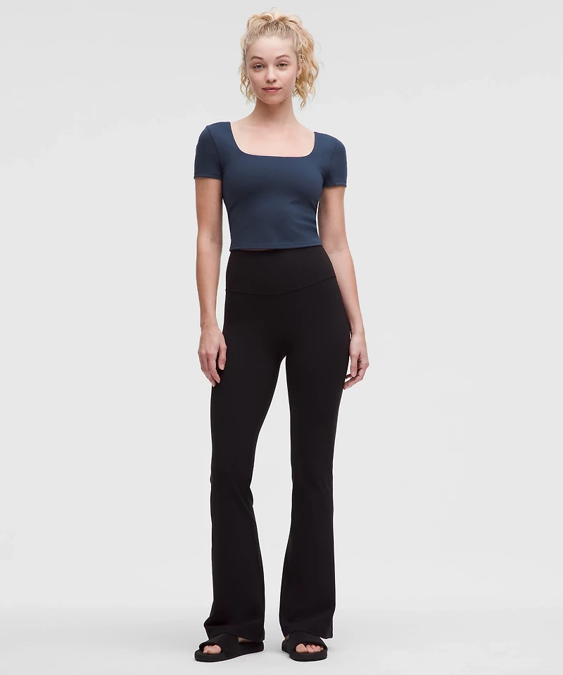 Wunder Under SmoothCover Square-Neck T-Shirt | Women's Short Sleeve Shirts & Tee's