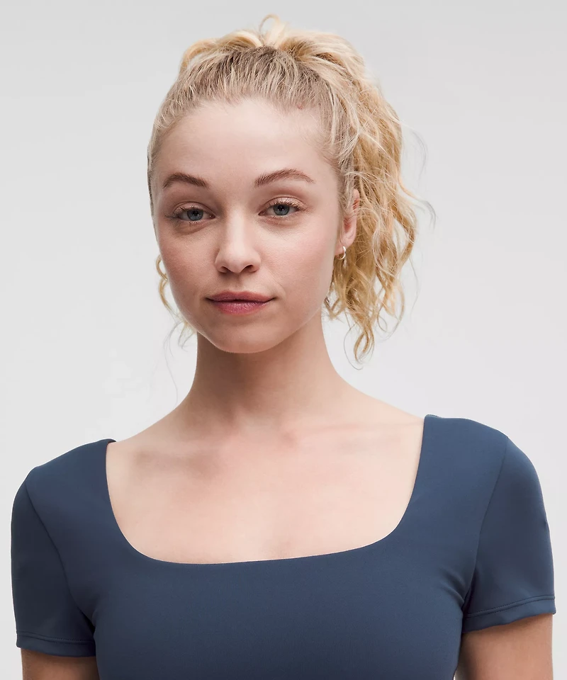 Wunder Under SmoothCover Square-Neck T-Shirt | Women's Short Sleeve Shirts & Tee's