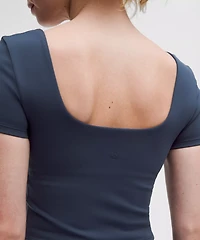 Wunder Under SmoothCover Square-Neck T-Shirt | Women's Short Sleeve Shirts & Tee's