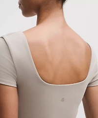 Wunder Under SmoothCover Square-Neck T-Shirt | Women's Short Sleeve Shirts & Tee's