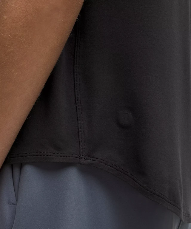 Modal-Silk Twist-Back Short-Sleeve Shirt