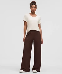 Modal-Silk Twist-Back Short-Sleeve Shirt | Women's Short Sleeve Shirts & Tee's