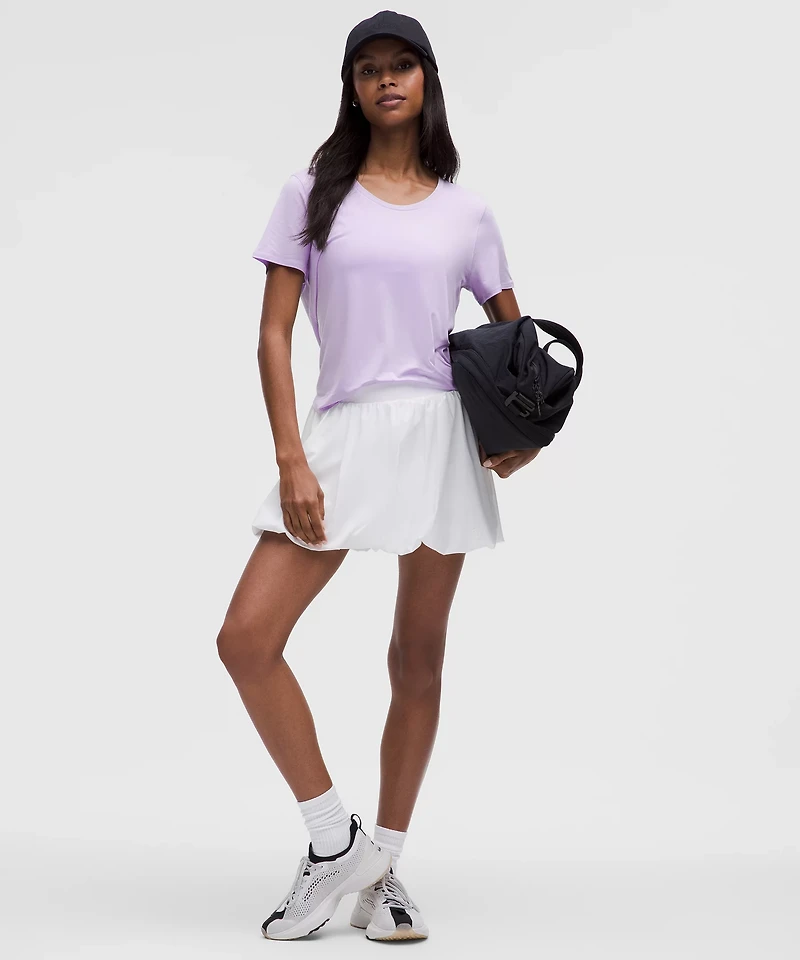 Modal-Silk Twist-Back Short-Sleeve Shirt | Women's Short Sleeve Shirts & Tee's