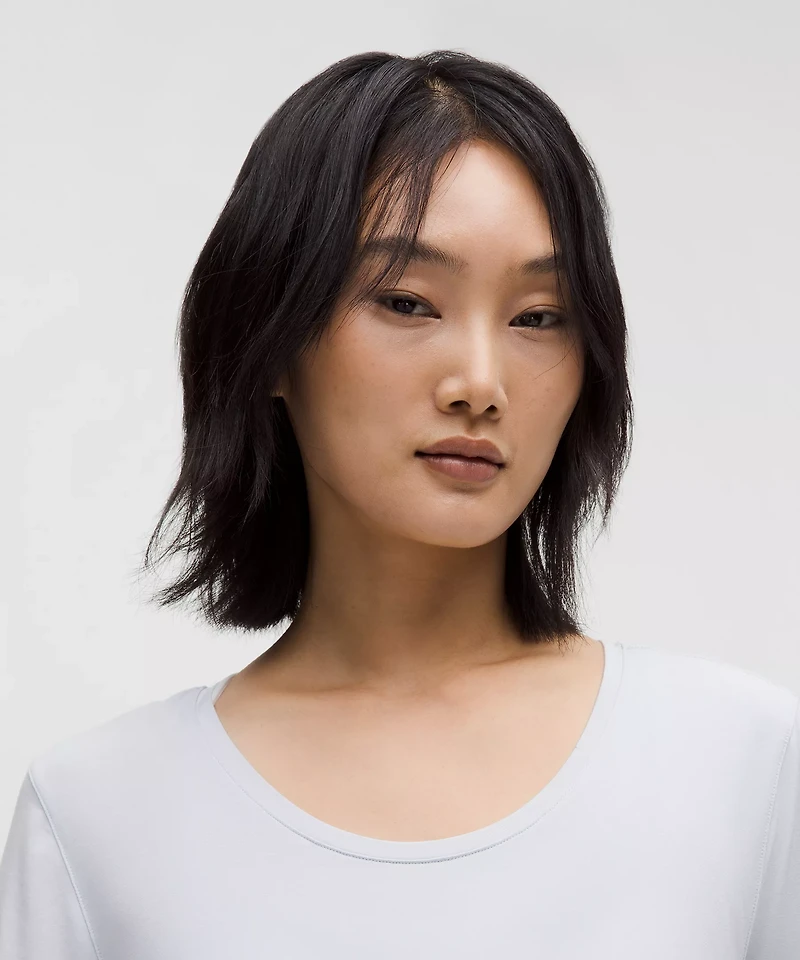 Modal-Silk Twist-Back Short-Sleeve Shirt | Women's Short Sleeve Shirts & Tee's