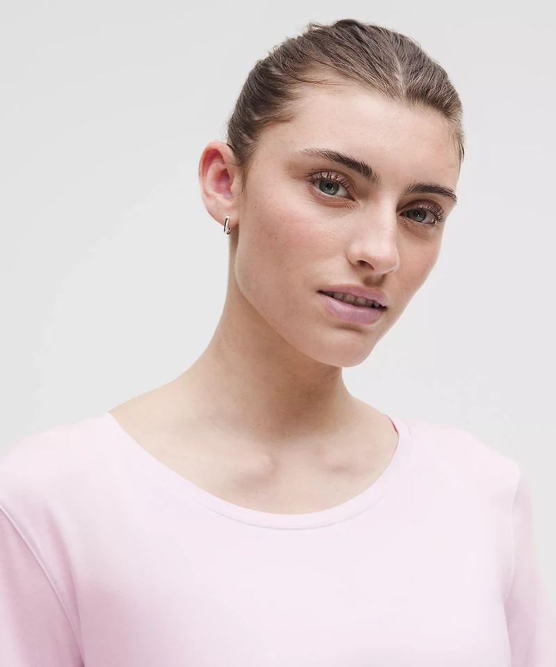 Modal-Silk Twist-Back Short-Sleeve Shirt