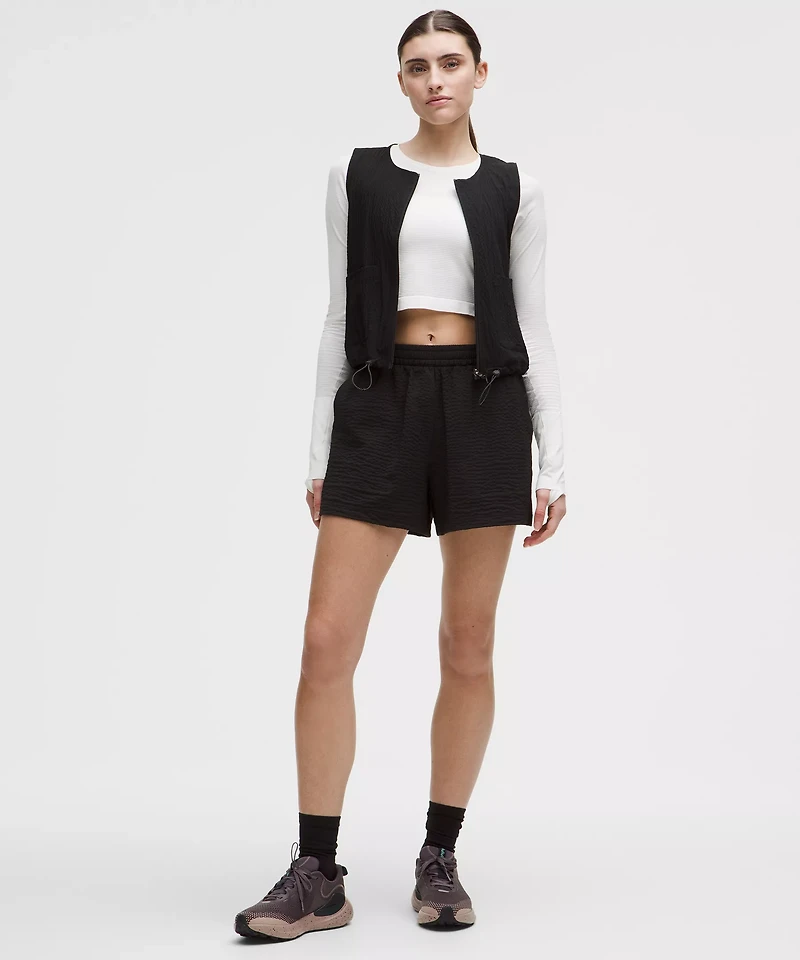 Grid-Texture Hiking Cargo Vest