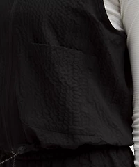 Grid-Texture Hiking Cargo Vest