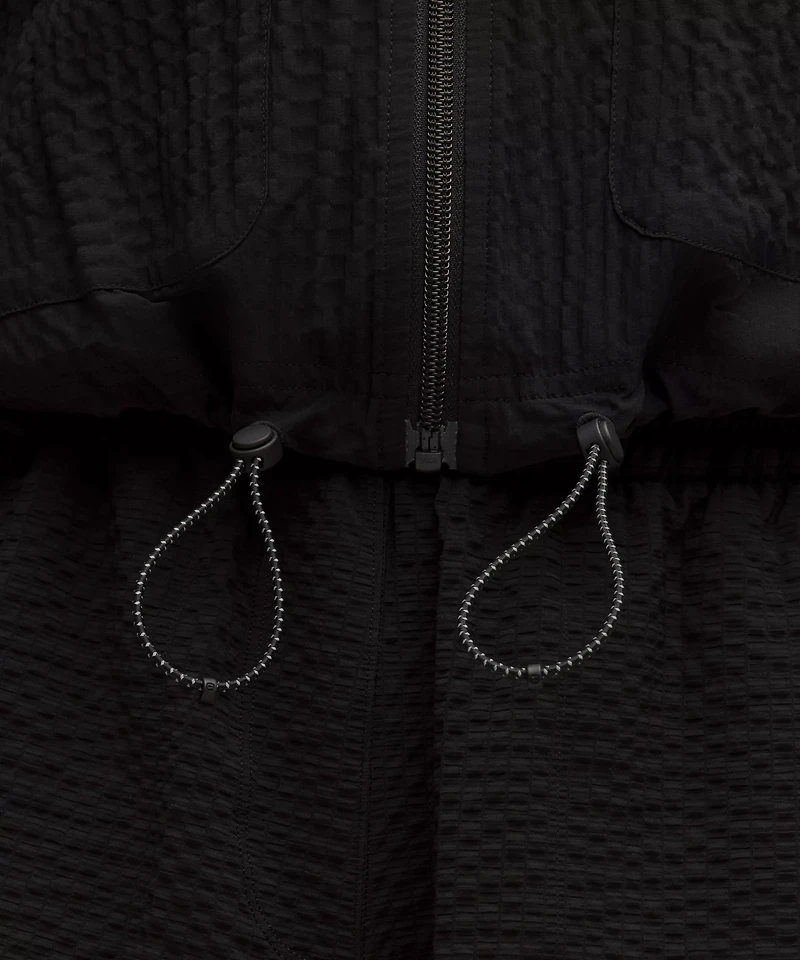 Grid-Texture Hiking Cargo Vest