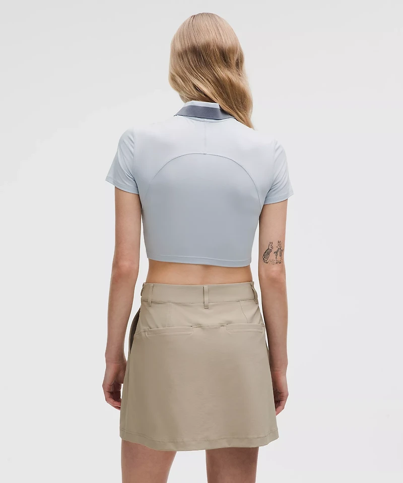 Pique Tight-Fit Cropped Polo Shirt | Women's Shirts