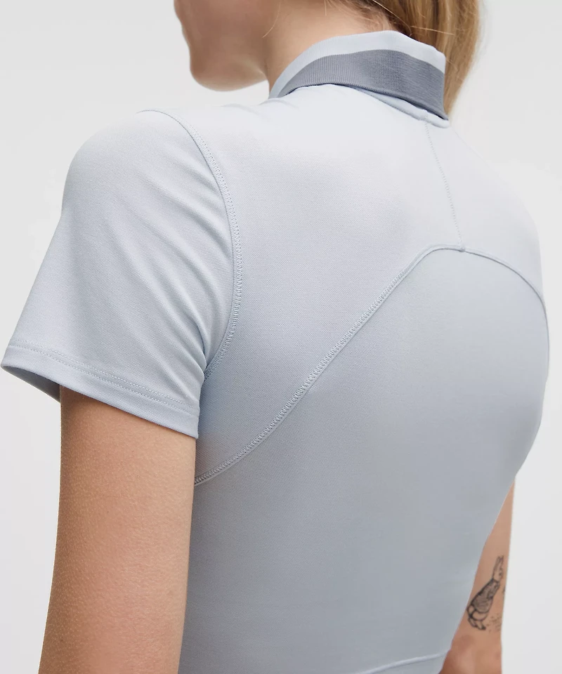 Pique Tight-Fit Cropped Polo Shirt | Women's Shirts