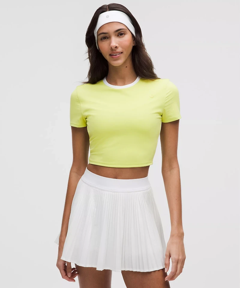 Tight-Fit Cropped Shelf-Bra T-Shirt *Light Support, B/C Cup | Women's Short Sleeve Shirts & Tee's