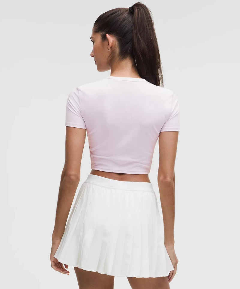 Tight-Fit Cropped Shelf-Bra T-Shirt *Light Support, B/C Cup | Women's Short Sleeve Shirts & Tee's