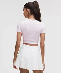 Tight-Fit Cropped Shelf-Bra T-Shirt *Light Support, B/C Cup | Women's Short Sleeve Shirts & Tee's