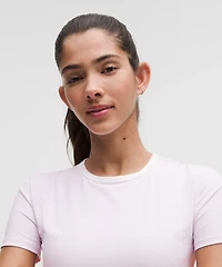 Tight-Fit Cropped Shelf-Bra T-Shirt *Light Support, B/C Cup | Women's Short Sleeve Shirts & Tee's