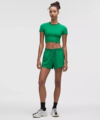 Tight-Fit Cropped Shelf-Bra T-Shirt *Light Support, B/C Cup