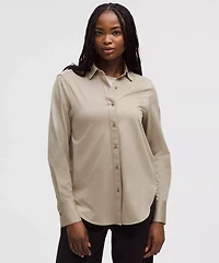 Knit Relaxed-Fit Overshirt | Women's Long Sleeve Shirts