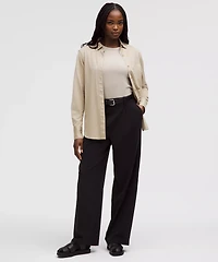 Knit Relaxed-Fit Overshirt | Women's Long Sleeve Shirts