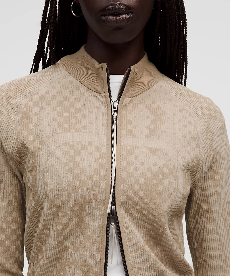 Two-Tone Fitted Full-Zip Sweater *SLNSH Collection | Women's Sweaters