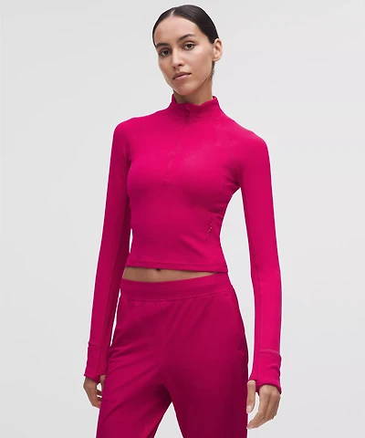 It's Rulu Ribbed Cropped Half Zip *Updated