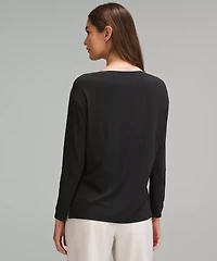 Relaxed-Fit Boatneck Long-Sleeve Shirt | Women's Long Sleeve Shirts