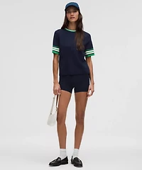 Ribbed Cotton Tipped T-Shirt | Women's Short Sleeve Shirts & Tee's
