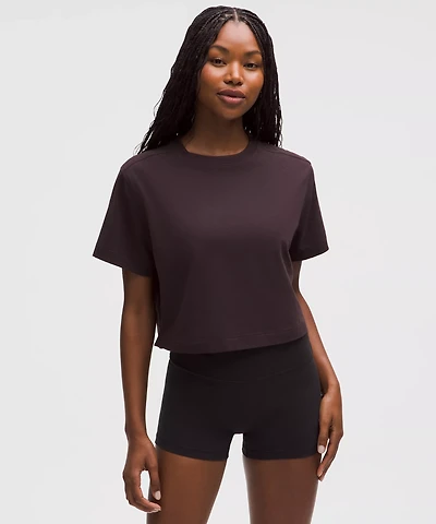 All Yours Organic Cotton Cropped T-Shirt | Women's Short Sleeve Shirts & Tee's
