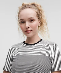 Seamless Classic-Fit Mariner Stripe Cropped T-Shirt