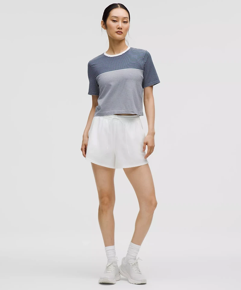 Seamless Classic-Fit Mariner Stripe Cropped T-Shirt | Women's Short Sleeve Shirts & Tee's