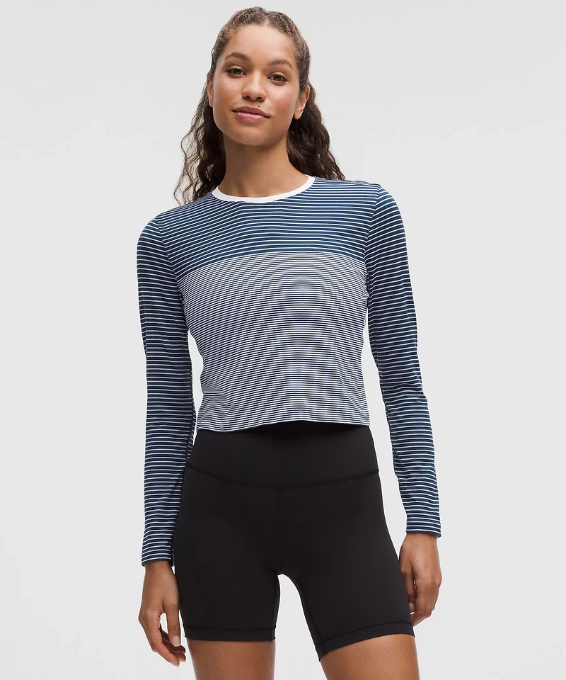 Seamless Classic-Fit Mariner Stripe Long-Sleeve Shirt | Women's Long Sleeve Shirts