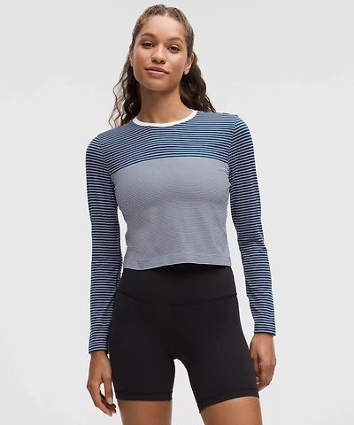 Seamless Classic-Fit Mariner Stripe Long-Sleeve Shirt | Women's Long Sleeve Shirts