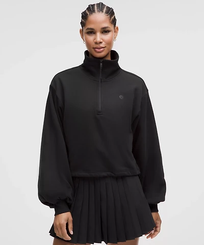 Cotton Terry Tennis Half Zip | Women's Hoodies & Sweatshirts
