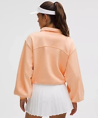 Cotton Terry Tennis Half Zip | Women's Hoodies & Sweatshirts