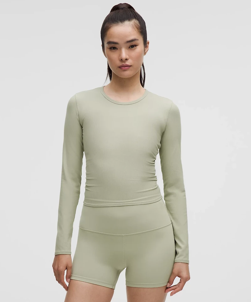 All It Takes Back-Twist Ribbed Long-Sleeve Shirt | Women's Long Sleeve Shirts