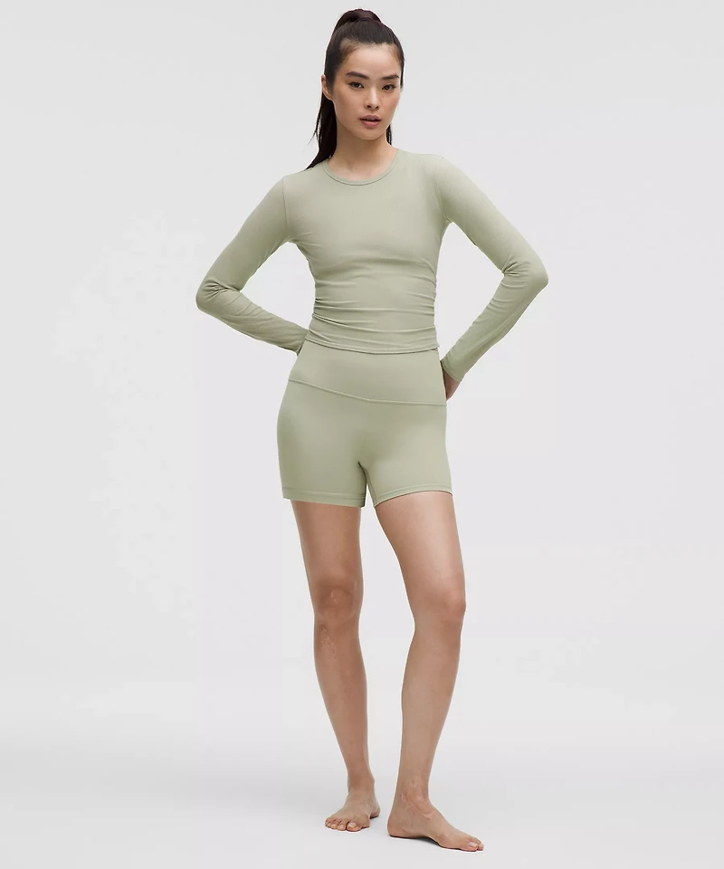 All It Takes Back-Twist Ribbed Long-Sleeve Shirt | Women's Long Sleeve Shirts