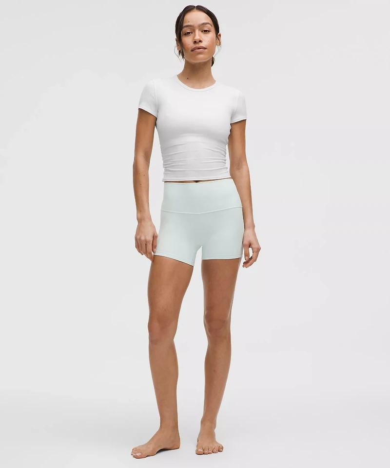 All It Takes Back-Twist Ribbed Short-Sleeve Shirt | Women's Short Sleeve Shirts & Tee's