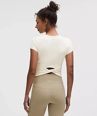 All It Takes Back-Twist Ribbed Short-Sleeve Shirt | Women's Short Sleeve Shirts & Tee's
