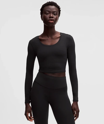 Unrestricted Power Cropped Long-Sleeve Shirt