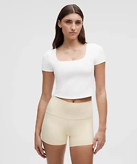 Wunder Under SmoothCover Square-Neck T-Shirt | Women's Short Sleeve Shirts & Tee's