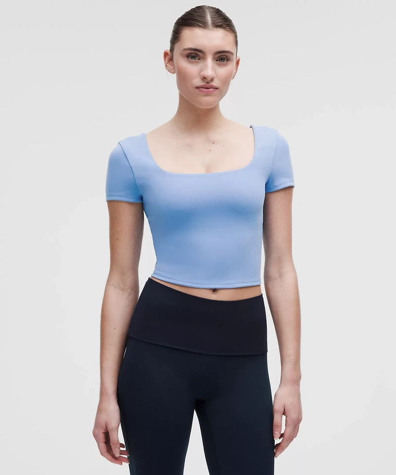 Wunder Under SmoothCover Square-Neck T-Shirt | Women's Short Sleeve Shirts & Tee's