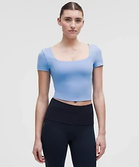 Wunder Under SmoothCover Square-Neck T-Shirt | Women's Short Sleeve Shirts & Tee's