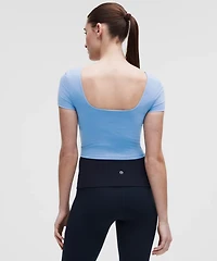 Wunder Under SmoothCover Square-Neck T-Shirt | Women's Short Sleeve Shirts & Tee's