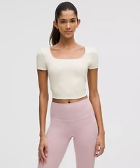 Wunder Under SmoothCover Square-Neck T-Shirt | Women's Short Sleeve Shirts & Tee's