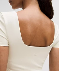 Wunder Under SmoothCover Square-Neck T-Shirt | Women's Short Sleeve Shirts & Tee's
