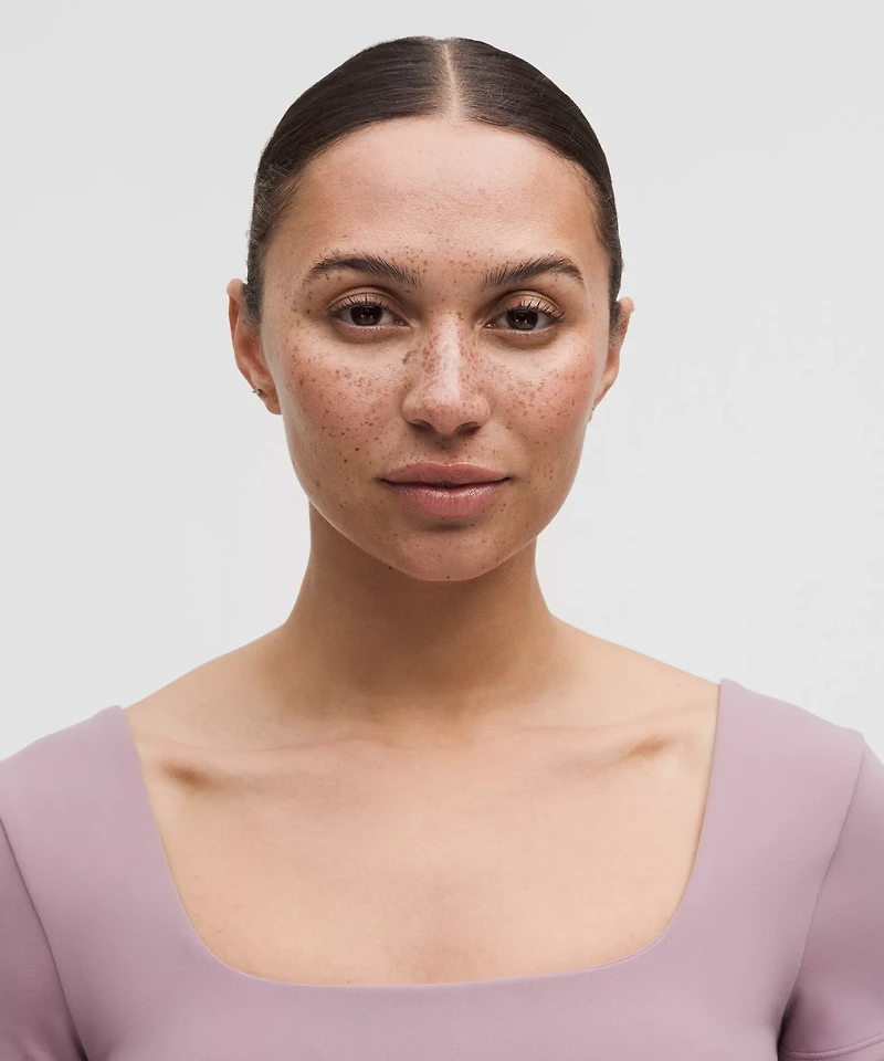 Wunder Under SmoothCover Square-Neck T-Shirt | Women's Short Sleeve Shirts & Tee's