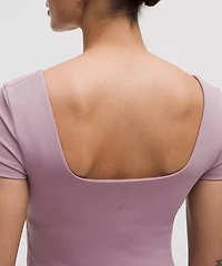 Wunder Under SmoothCover Square-Neck T-Shirt | Women's Short Sleeve Shirts & Tee's