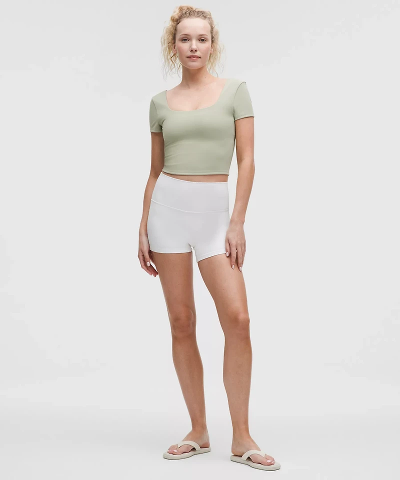 Wunder Under SmoothCover Square-Neck T-Shirt | Women's Short Sleeve Shirts & Tee's