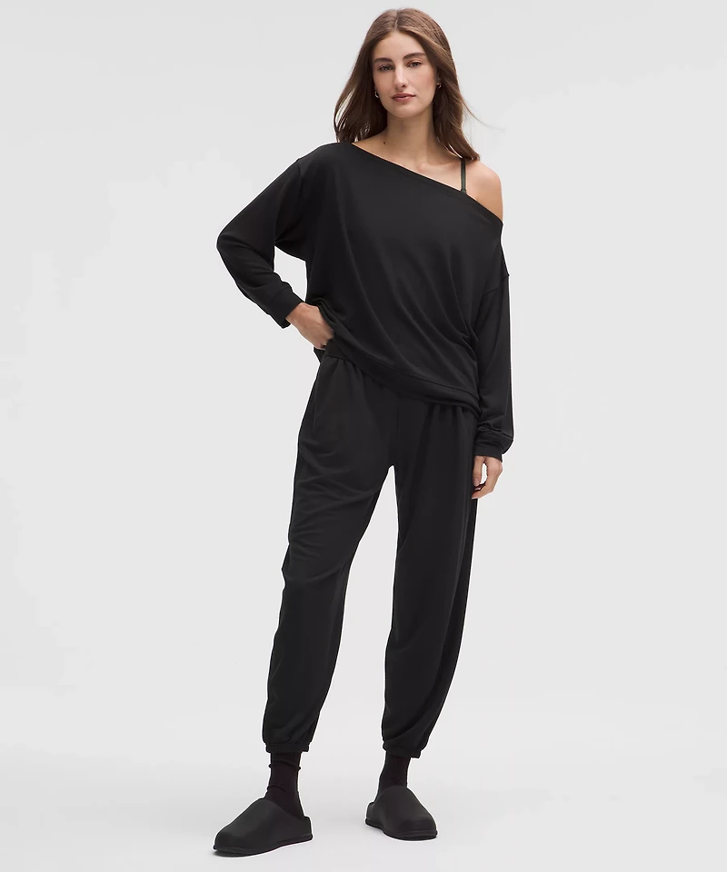BeCalm Oversized Boatneck Long-Sleeve Shirt | Women's Hoodies & Sweatshirts