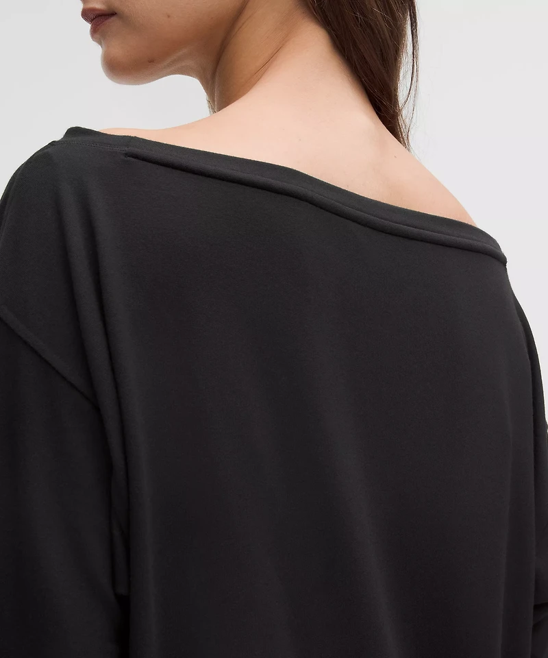 BeCalm Oversized Boatneck Long-Sleeve Shirt | Women's Hoodies & Sweatshirts